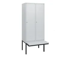 locker met bank,HxBxD 1950x800x815mm,2vak,vak B 400mm,cil.-slot