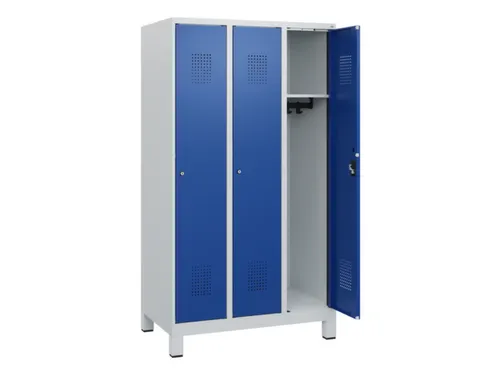 schoollocker,HxBxD 1630x900x500mm,3vak,vak B 300mm,cil.-slot,voeten