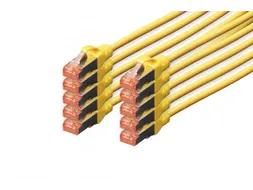 CAT 6 S-FTP patchkabel Cu LSZH AWG 27/7 Lengte 3m 10 stuks Geel