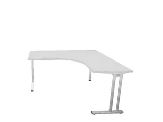 bureau in vrije vorm,HxBxD 740x1600x1600mm,vrije vorm,MP-lichtgrijs - 1