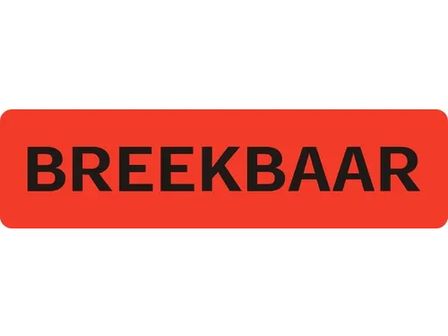 Waarschuwingsetiket breekbaar 75mmx20mm 500 stuks