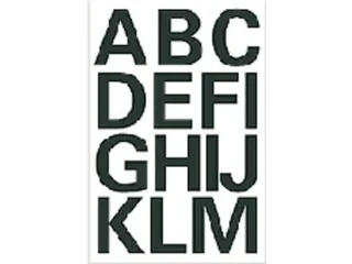 Etiket Herma 4167 25mm Letters A-Z Zwart Folie 28 stuks - 2