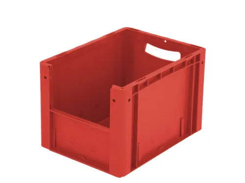 Euronorm Stapelkrat M. Grijpopening Pp Hxlxb 270X400X300Mm Rood