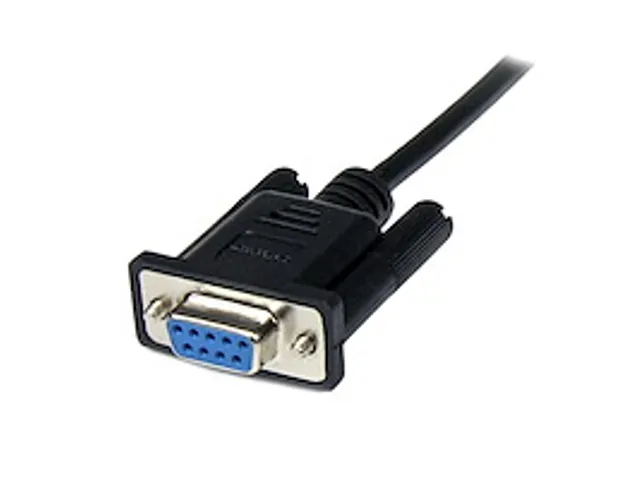 2m zwarte DB9 RS232 seriële nullmodemkabel F/M