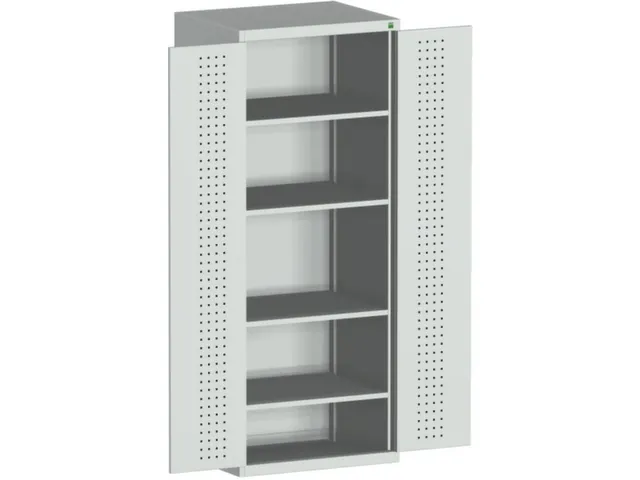 kast met geperforeerde platen,HxBxD 2000x800x650mm,4xStalen bodem