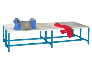 dubbele zitbank,HxLxD 430x2000x740mm,onderstel RAL5012 - 2