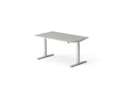 Elektrisch ihv bureau HxBxD 640-1300x1400x800mm blad grijs Alu