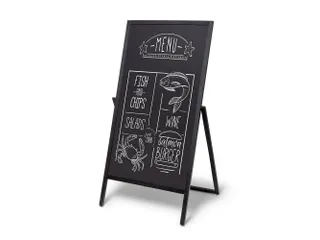Krijtstoepbord Houten A-Bord Flip 68x140cm Zwart - 1