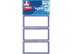 Schooletiketten 75x34mm Blauwe Rand