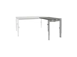 Bureau Linesto N3 aanbouwtafel 80x60cm logan eiken 25mm alu