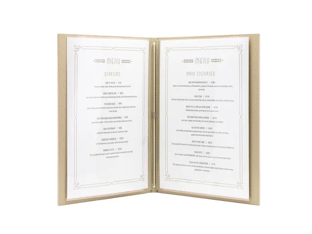 Porte-menu Securit Signature A4 sable