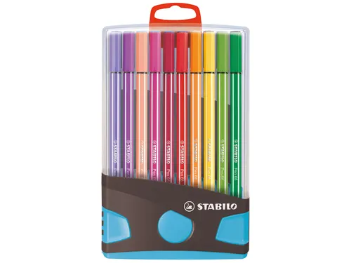 Viltstift Stabilo 68 Box Turquoise 20Stuks Assorti
