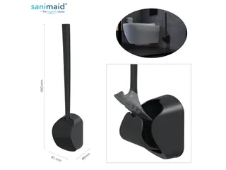 Sanimaid Paris toilet cleaner Zwart Met Muurhouder - 2