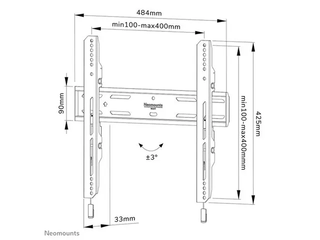 Wandsteun Select TV 32-65 Inch Zwart WL30S-850BL14