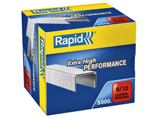 Nieten Rapid 9/12 gegalvaniseerd super strong 5000 stuks - 1