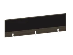 baliepaneel bureau aanbouw achter NV bruin hickory BN8033-zwart 1600mm