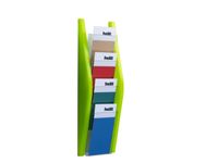 wandfolderhouder HxBxD 540x169x80mm v. 4xDIN lang Limegroen