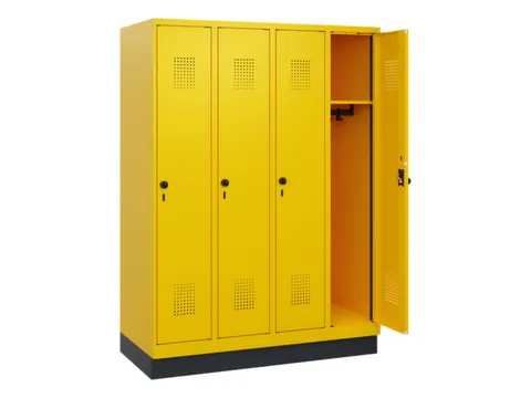 schoollocker,HxBxD 1630x1200x500mm,4vak,vak B 300mm,draaigrendel