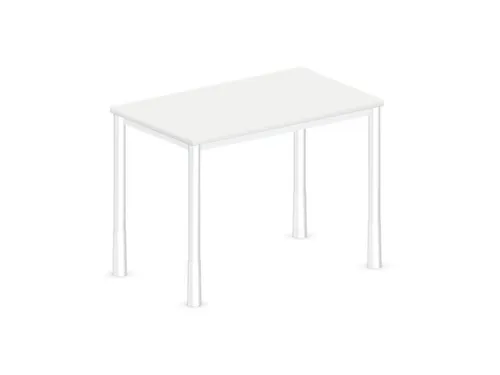 In hoogte verstelbaar bureau,HxBxD 720-840x1000x600mm,Bl-wit