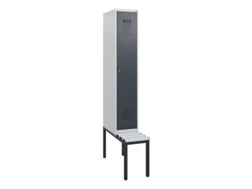 locker met bank,HxBxD 1950x300x815mm,1vak,vak B 300mm,cilinderslot