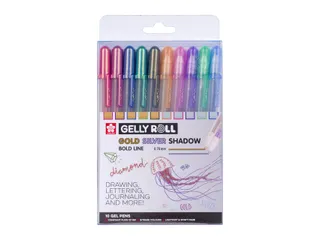 Gelschrijver Sakura Gelly Roll 0.7mm Gold & Silver Shadow 10 stuks - 6