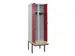 locker met bank,voor scheiding van kleding,HxBxD 2120x600x815mm,2vak