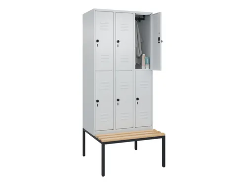 Dubbeldekse dekenkist,HxBxD 2120x900x815mm,3x2vak.,vak B 300mm