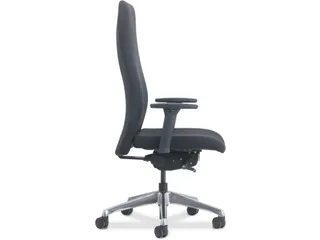 Manager Bureaustoel Vienna Stof Zwart Aluminium voetkruis - 3
