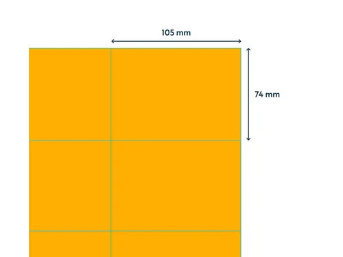 Etiket Rillprint 105x74mm fluororanje 800 etiketten
