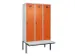 locker met bank,voor scheiding van kleding,HxBxD 2120x1200x815mm,3vak