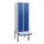locker met bank,HxBxD 1950x600x815mm,2vak,vak B 300mm,draaigrendel