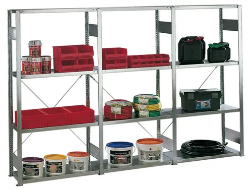 Magazijnstelling Complete Aanbieding 1x Basis-/2x Aanbouwveld 100kg