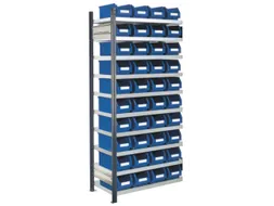 Bakkenstelling 2000x1000x400mm 40bakken PE blauw vakl. 125kg
