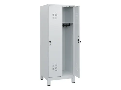 schoollocker,HxBxD 1630x600x500mm,2vak,vak B 300mm,draaigrendel,voeten