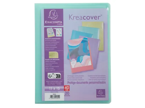 Showalbum 20 tassen 11x15cm in polypropyleen Kreacover Pastel Assorti