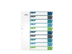 Tabbladen A4+ 10-delig met voorblad nummer 1-10 PP personaliseerbaar