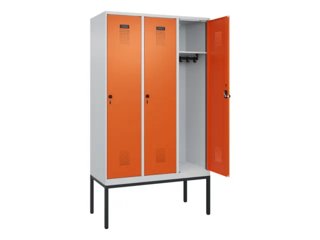 locker,HxBxD 2120x1200x500mm,3vak,vak B 400mm,draaigrendel