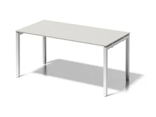 In hoogte verstelbaar bureau,HxBxD 650-850x1600x800mm,blad grijswit - 1