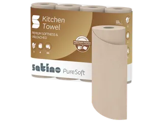 Keukenrol Satino 175891 PureSoft 3laags 4x64 vel naturel - 3