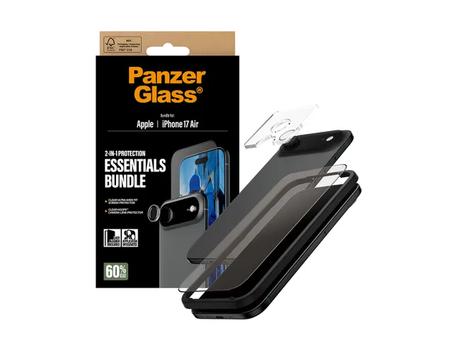 PanzerGlass 2-in-1 Essentials Bundle iPhone Air, Apple, Apple - iPh