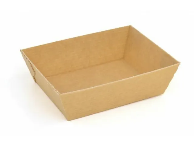 Biodore A7 bakje 108x80x30mm bruin golfpapier FSC 385 Stuks