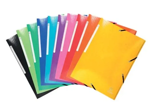 Iderama Elastomap A4 3 Kleppen Rugetiket Assorti karton