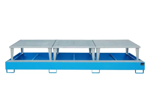 opvangbak,v. 3xIBC,opvangvol. 1000l,HxBxD 780x3850x1460mm