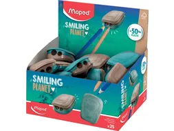 Puntenslijper Maped Pulse Smiling Planet 2-gaats display à 25 stuks