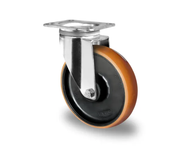 zwenkwiel,draagverm. 400kg,Ø 160mm,naaf L 60mm,PU-banden,zwenklager