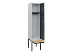 locker met bank,HxBxD 1950x400x815mm,1vak,vak B 400mm,cilinderslot