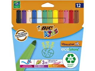 Kleurstiften BicKids Visacolor XL Ecolutions assorti etui á 12 stuks - 1