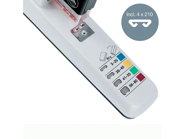 Blokhechter Leitz 5551 Heavy Duty 80vel zilvergrijs