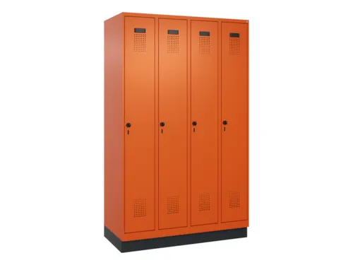 locker,HxBxD 1950x1200x500mm,4vak,vak B 300mm,draaigrendel,sokkel