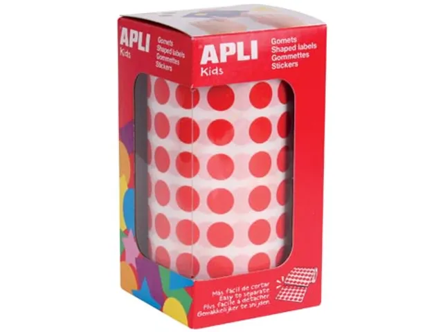 Stickers Op Rol Cirkel Diameter 10,5 Mm Rood